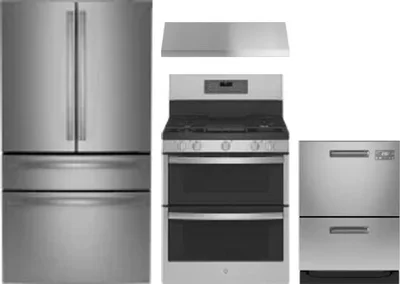 4 Piece Package Includes Refrigerator, Range, Hood And Dishwasher